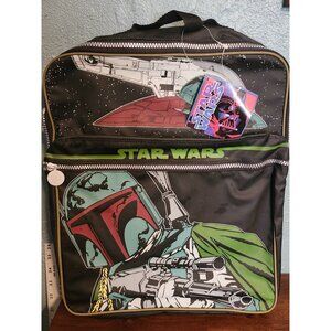 Vintage Star Wars Bobba Fett Backpack Book Bag NWT 1997